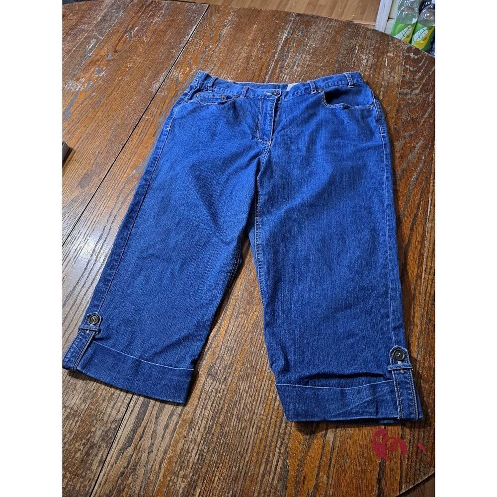 Size 10 Ruby Rd Denim Blue Jean Capri Pants Pedal Pushers Skimmers